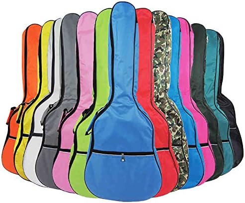 HOT SEAL 5MM Sponge Waterproof Durable Colorful Conventional Guitar Case Bag with Storage (For 36 Inch, Pink)