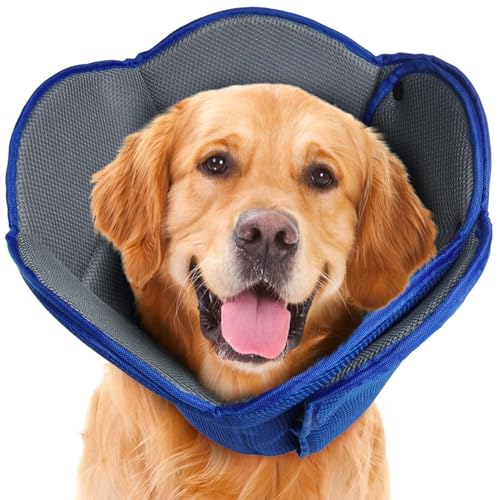IDOMIK Dog Cone for Dogs After Surgery, Comfy Soft Dog Cones for Large Medium Small Dogs Cats, Adjustable Protective Dog Recovery Collars & Cones Alternatives to Prevent Pets from Licking Wounds,XL