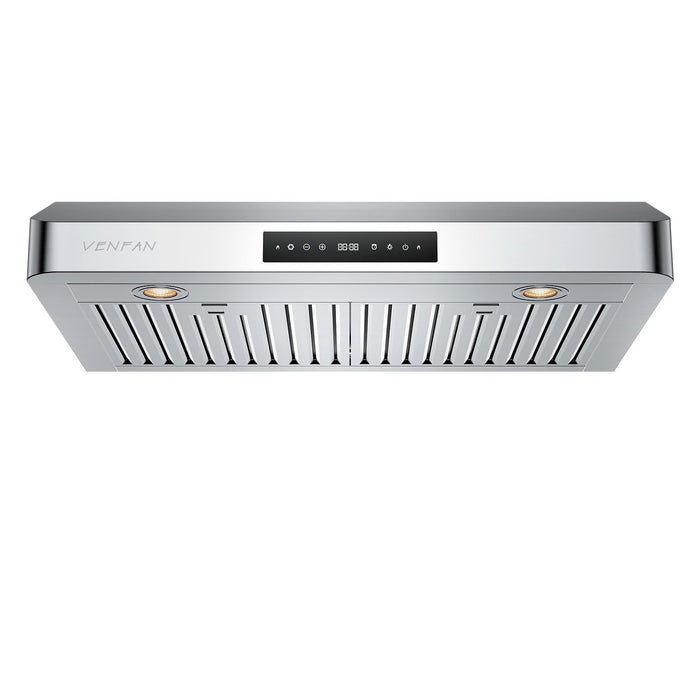 VENFAN Under Cabinet Range Hood 30 Inch - 1200 CFM Ultra Powerful Suction, Gesture Sensing & 4-Speed Touch Control, Dishwasher Safe Filters, Stainless Steel Kitchen Hood