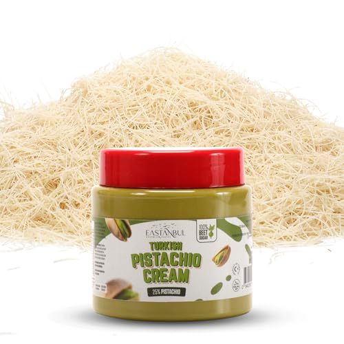 Dubai Chocolate Bar Pistachio Essentials Bundle - Dried & Chopped Kataifi and Pistachio Cream - Perfect for Dubai Pistachio Chocolate Bar, Kunafa, and Luxurious Treats