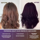 Celeb Luxury Purple Hair Color Depositing Colorwash Shampoo for Brunettes + Bondfix Bond Rebuilder, Semi Permanent Hair Color, Vegan Hair Dye