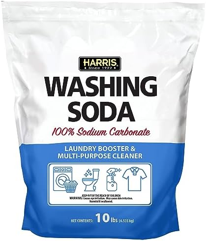 Harris Washing Soda, Sodium Carbonate, Laundry Booster and Multipurpose Cleaner, 10lb
