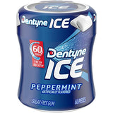 Dentyne Ice Peppermint Sugar Free Gum, 6 Bottles of 60 Pieces (360 Total Pieces)