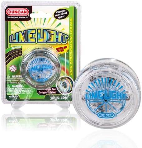Duncan Toys Limelight LED Light-Up Yo-Yo, Beginner Level with LED Lights, Clear and Blue