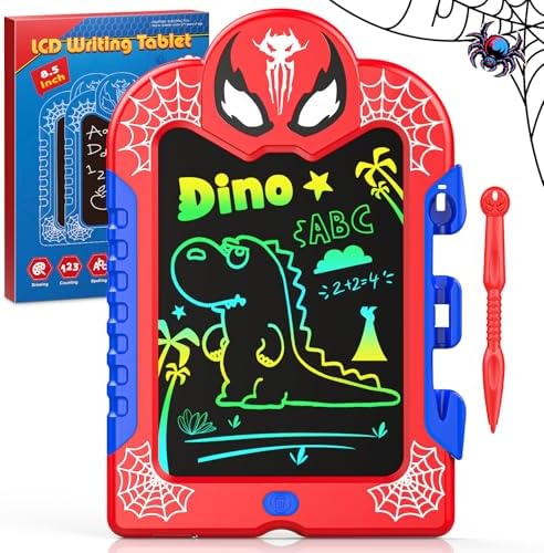 LCD Writing Tablet for Kids: Spidolapse Colorful Doodle Board & Drawing Pad Toys for 3 4 5 6 7 8 Year Old Boys Girls Toddler Easter Birthday Gifts Toy for Kid Age 4-6