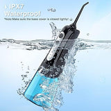 Cordless Water Dental Flosser Teeth Cleaner with Tips Case, INSMART Professional 300ML USB Rechargeable Oral Irrigator for Home and Travel, IPX7 Waterproof 4 Modes Irrigate (BlackBlue)