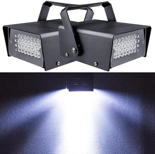 2 Packs 32 Led Strobes Lights Strobe Light for Halloween Mini Strobe Light Halloween Strobe Lights for Room Strobe Party Light Flashing Lights for Party