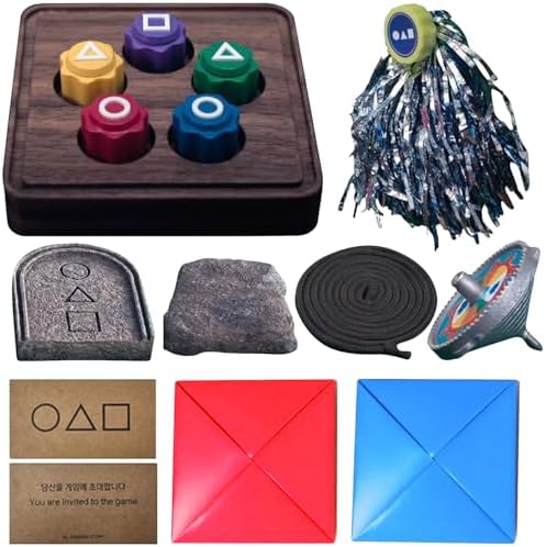 Korean Folk Game Set, Korean Traditional Play Game, Korean Dice Game, DDAKJI Korean Game, Stone Catching Game, Stone Pebbles Set, Hand Eye Coordination Training Toy, Family Travel Games - Game Set
