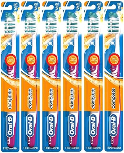 Oral-B Complete Deep Clean Toothbrush, 35 Soft (Colors Vary) - Pack of 6