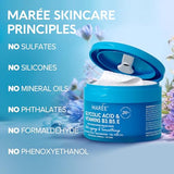 MAREE Facial Polish - Glycolic Acid Peel Pads for Face With Tea Tree Oil - Exfoliating Polish with Salicylic Acid & Vitamins E, B3, B5 - Face Pads with Skin Peeling & Deep Cleaning Effect