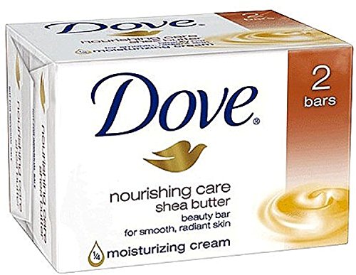 Dove Purely Pampering Shea Butter Beauty Bar, 4 oz, 2 Bar (Pack of 3)