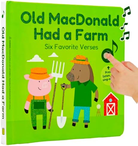 Cali's Books Old Macdonald Had a Farm | Interactive Books for 1 Year Old, Books for 2 Year Olds with Buttons on Every Page | Fun Farm Toy Book for Baby and Toddlers | Great Gift for Kids