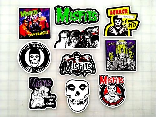 Misfits Sticker Pack (10 Stickers) Punk Rock Horror Samhain Dead Minor Jerks Bad Black Kennedys Threat religeon Brains Flag tsol Adicts The Circle