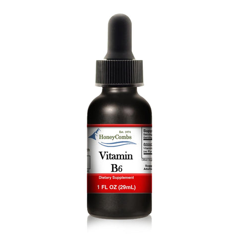 Vitamin B6 (Pyridoxine) Drops – Liquid Vitamin B Drops for Natural Brain Function Support, Blood Vessels & Immune Support – Liquid Vitamin Mood Supplement – Alcohol-Free Health Supplement (1 Fl Oz)