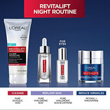 L'Oreal Paris Revitalift Pressed Night Cream, Retinol + Niacinamide, Reduces Wrinkles, Fragrance Free, 1.7 oz + Serum Sample