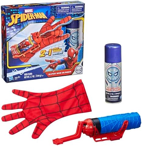 Marvel Spider-Man Super Web Slinger, 2-In-1 Shoots Webs or Water, Web Shooter Toy, Role-Play Toys, 5 Year Old Boys and Girls and Up (Amazon Exclusive)
