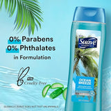 Suave Moisturizing Body Wash, with Ocean Breeze Scent and Vitamin E Extract, No Parabens, No Phtahaltes, 18 Oz Pack of 6