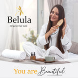 Belula 100% Boar Bristle Hair Brush Set (Medium). Soft Natural Bristles for Thin and Fine Hair. Restore Shine And Texture. Wooden Comb, Travel Bag and Spa Headband Included!