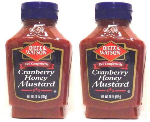 DIETZ & WATSON, Deli Compliments, Cranberry Honey Mustard, 11oz Bottle (Pack of 2)