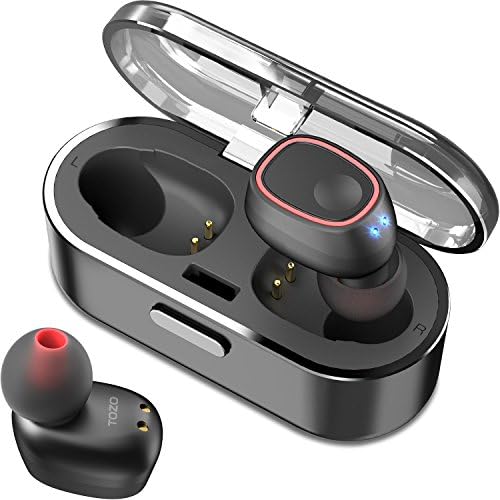 TOZO T8 True Wireless Stereo Headphones Bluetooth in Ear Earbuds with Charging Case Headset. Premium Sound with Bass for Running Sport Super Easy Pair
