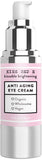 Kiss Red E Anti Aging Eye Cream for Women Men. Vegan Eye Cream for Dark Circles Puffiness Wrinkles 1 OZ 50 Days Supply