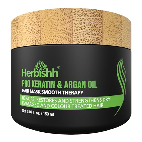 Herbishh Ultimate Combo Hair Color Shampoo Golden Brown 400ml Pack of 2 for Gray Hair + Argan Hair Mask 150gm for Conditioning & Hydration | Shampoo Para teñir el cabello | Long Lasting & DIY |
