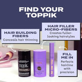 Toppik Fill Me In Hairline Filler, Hair Color Root Touchup, Hair Fibers Wand, Fills In Thinning Hairline, Hair Styling Product, 0.176 oz (5 g), Medium Blonde