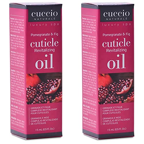 Cuccio Naturale Revitalizing Cuticle Oil - Hydrating Oil For Repaired Cuticles Overnight - Remedy For Damaged Skin And Thin Nails - Paraben Free, Cruelty-Free Formula - Pomegranate And Fig (Pack of 2)