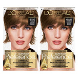 L'Oreal Paris Superior Preference Fade-Defying + Shine Permanent Hair Color, 6.5G Lightest Golden Brown, Pack of 2, Hair Dye