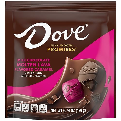 DOVE PROMISES Milk Chocolate Molten Lava Caramel Candy, 6.74 Oz Bag (Pack of 8)