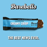 Barebells Protein Snacks Bars Creamy Crisp - 12 Count, 1.9oz Bars 55g of High Protein - Chocolate Protein Bar with 1g of Total Sugars - Perfect on The Go Protein Snack & Breakfast Bars, 2 pack