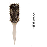 Curl Defining Brush, 2024 Newest Boar Bristle Hair Brush Styling Brush, Curly Hair Brush, Curl Define Styling Brush, Shaping & Defining Curls for Women (Beige+Green)