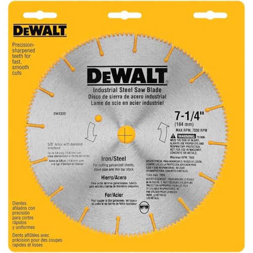 DEWALT Circular Saw Blade, 7 1/4 Inch, 16 Tooth, Metal Cutting (DW3330)