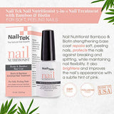 Nail Tek Nail Nutritionist, Bamboo & Biotin 5 in 1 Nail Treatment for Soft and Peeling Nails, 0.5 oz, 2-Pack