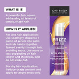 John Frieda Anti Frizz, Frizz Ease Extra Strength Hair Serum with Argan Oil, Anti-Humidity Spray for Hair, Nourishing Treatment for Thick, Coarse Hair, 1.69 Oz