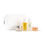 OSEA Bestsellers Bodycare Set - Pamper with a 4-piece Body Care Kit - Vegan Leather Pouch with Body Oil, Body Scrub, Body Balm, Body Butter - Clean Beauty - Ideal for Beauty Gifts - Travel Set Ready