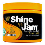 Shine N Jam Conditioning Gel Extra Hold 16 Ounce Jar (473ml) (6 Pack)