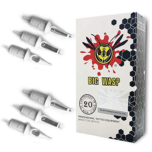 BIGWASP Professional 3RS Disposable Tattoo Needle Cartridge #12 Standard 3 Round Shader (1203RS) 20Pcs