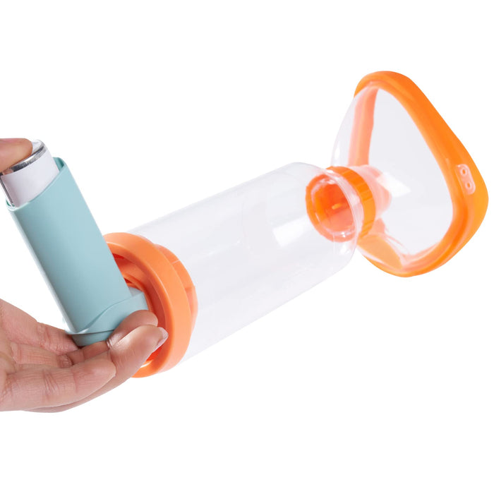 AIYAYA Inhaler Spacer Chamber for Adult and Children with Mask, Anti-Static Anti-staticAnti-Choking Spacer for Inhalers or Deliver Medicines (Adult Mask)