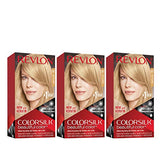 Revlon Permanent Hair Color, Permanent Hair Dye, Colorsilk with 100% Gray Coverage, Ammonia-Free, Keratin and Amino Acids, 81 Light Blonde, 4.4 Oz (Pack of 3)