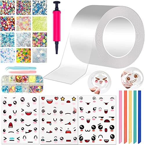 YIXIPAZH Nano Tape Bubbles Kit - White Balloons, Bulk Bubbles for Kids
