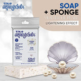 T.Taio Esponjabon Mother of Pearl Soap Sponge - Cleansing Shower Scrubber - Cleaning Bath Wash Scrub - Oil Removal - Massage & Lather Foot, Elbow, & Face - Bathroom Accessories (2-Pack)