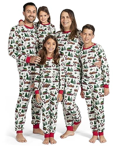 The Children's Place baby girls Family Matching Christmas Holiday Sets, Snug Fit 100% Cotton, Adult, Big Kid, Toddler, Pajama Set, Xmass Truck, 12-18 Months US
