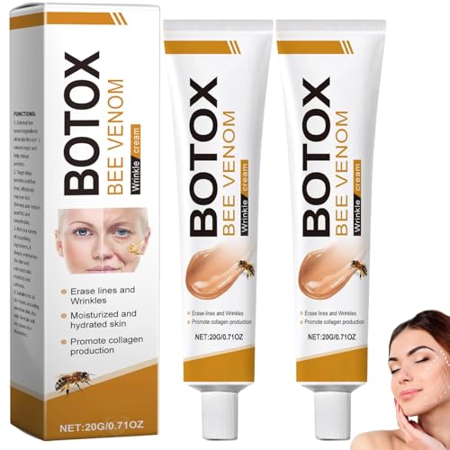 2pcs Botox Bee Venom Wrinkle Removal Cream,Bee Venom Anti-Wrinkle Firming Cream,Anti-Aging Bee Venom Cream for All Skin Type