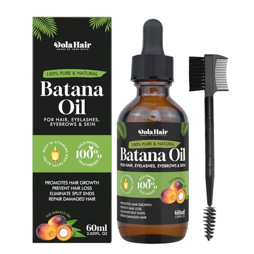 Batana Oil for Hair Growth Organics 100% Natural Pure Batana Hair Oil Batana Oil Nourishes Damaged Hair to Prevent Hair Loss Natural Hair Growth Oil and Conditioner Batana Hair Oil 2.02 Fl Oz