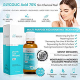 GLYCOLIC Acid 70% Skin Chemical Peel - Unbuffered - Alpha Hydroxy (AHA) For Acne, Oily Skin, Wrinkles, Blackheads, Large Pores,Dull Skin (8oz / 240ml)