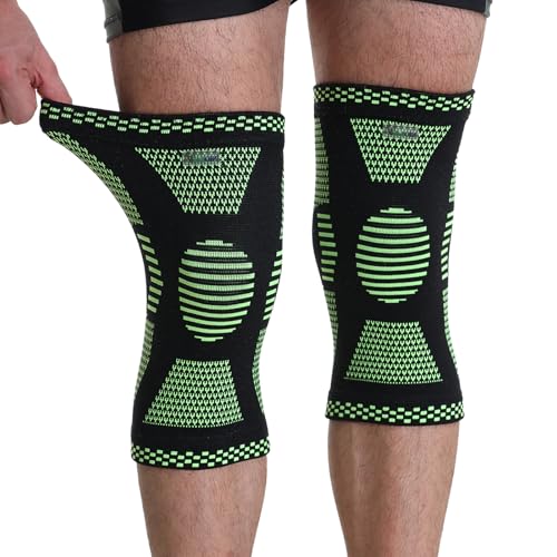 NeoTech Care Knee Support Brace - Breathable - Men, Women, Right or Left (Green Color, Size XL, 1 Pair)