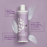 Purezero Biotin Shampoo & Conditioner set - Anti Thinning Formula - Volumizing, Thicker, Fuller Hair - Zero Sulfates, Parabens, Dyes, Gluten - 100% Vegan & Cruelty Free - Great For Color Treated Hair