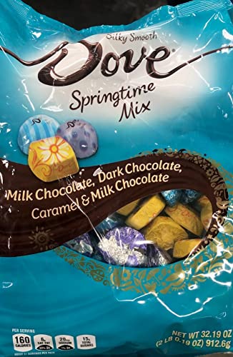 Dove Promises Milk & Dark Chocolate Assorted Easter Candy Springtime Mix, 2 lbs. Bag