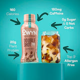 OWYN Only What You Need Double Shot Dairy Free Keto Protein Coffee Shake, Vanilla Latte, 0g Sugar, 20g Plant Based Protein, 180mg Caffeine, Gluten & Soy Free, Non-GMO, Vegan (12 Pack, 12 Fl Oz)